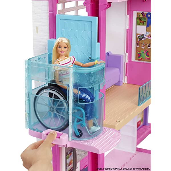 Dollhouse with Elevator, Pool, Slide and 70 Accessories N3872