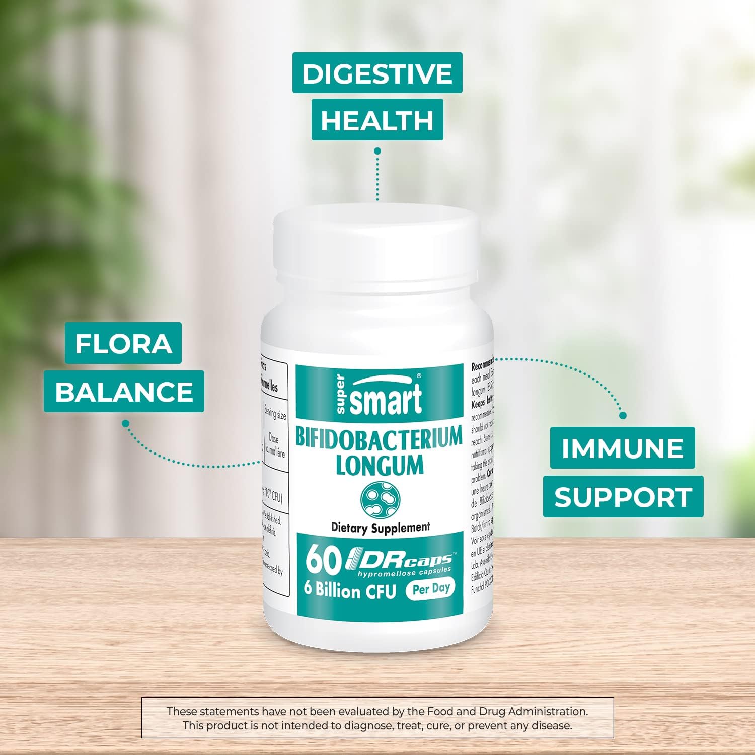 Bifidobacterium Longum Probiotic Supplement, 60 DR Capsules F243