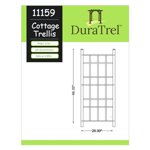 Outdoor Garden Patio Trellis with Ground Anchors, White B2688