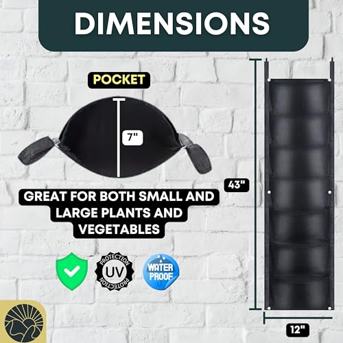 Wall Planter with 64 Pockets for Outdoor Plants O25535