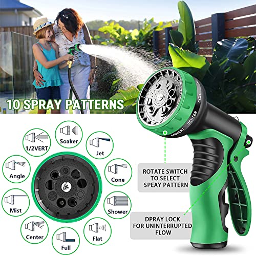 Expandable Garden Hose with Spray Nozzle and Brass Fittings Q243453