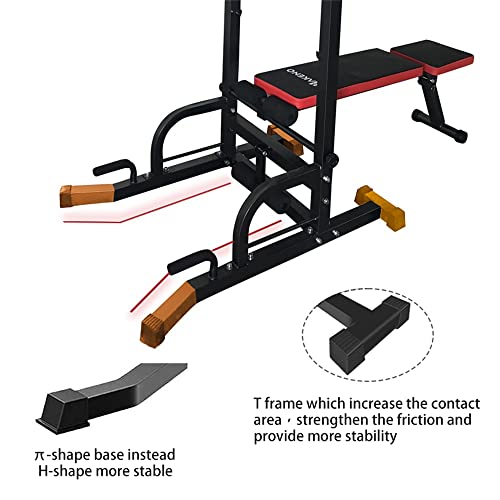 Power Tower with Bench Pull Up Bar Dip Station for Home Gym G8155