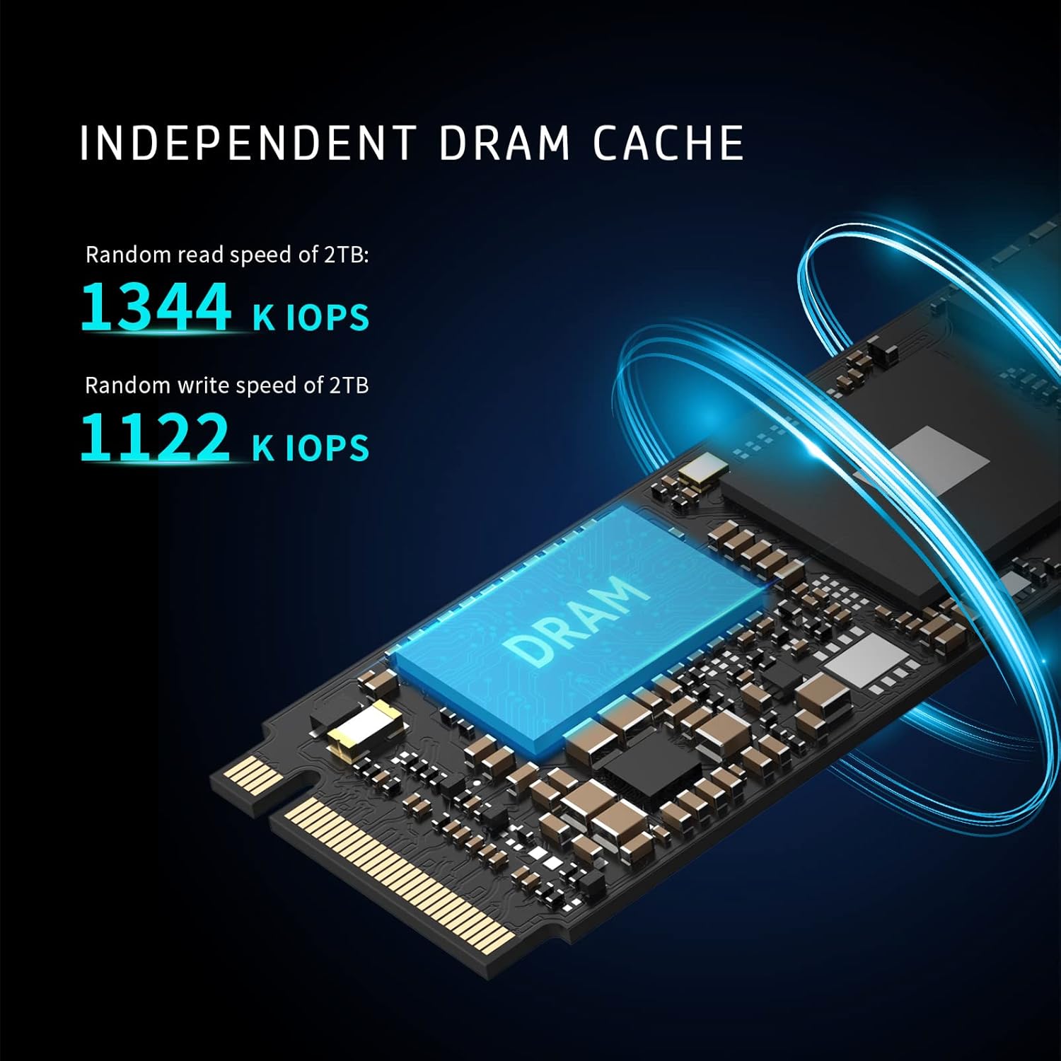 1TB NVMe Gen4 Gaming SSD - PCIe 16 Gb/s, M.2 2280 Internal Solid State Drive B41633