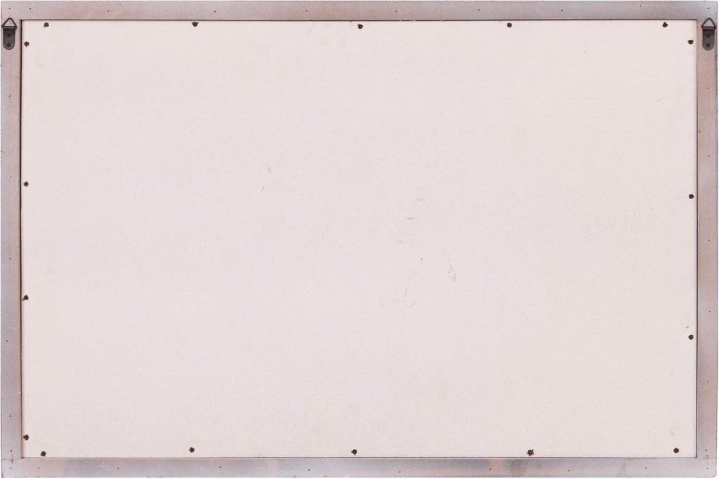 Distressed White Windowpane Wall Accent Mirror O37533