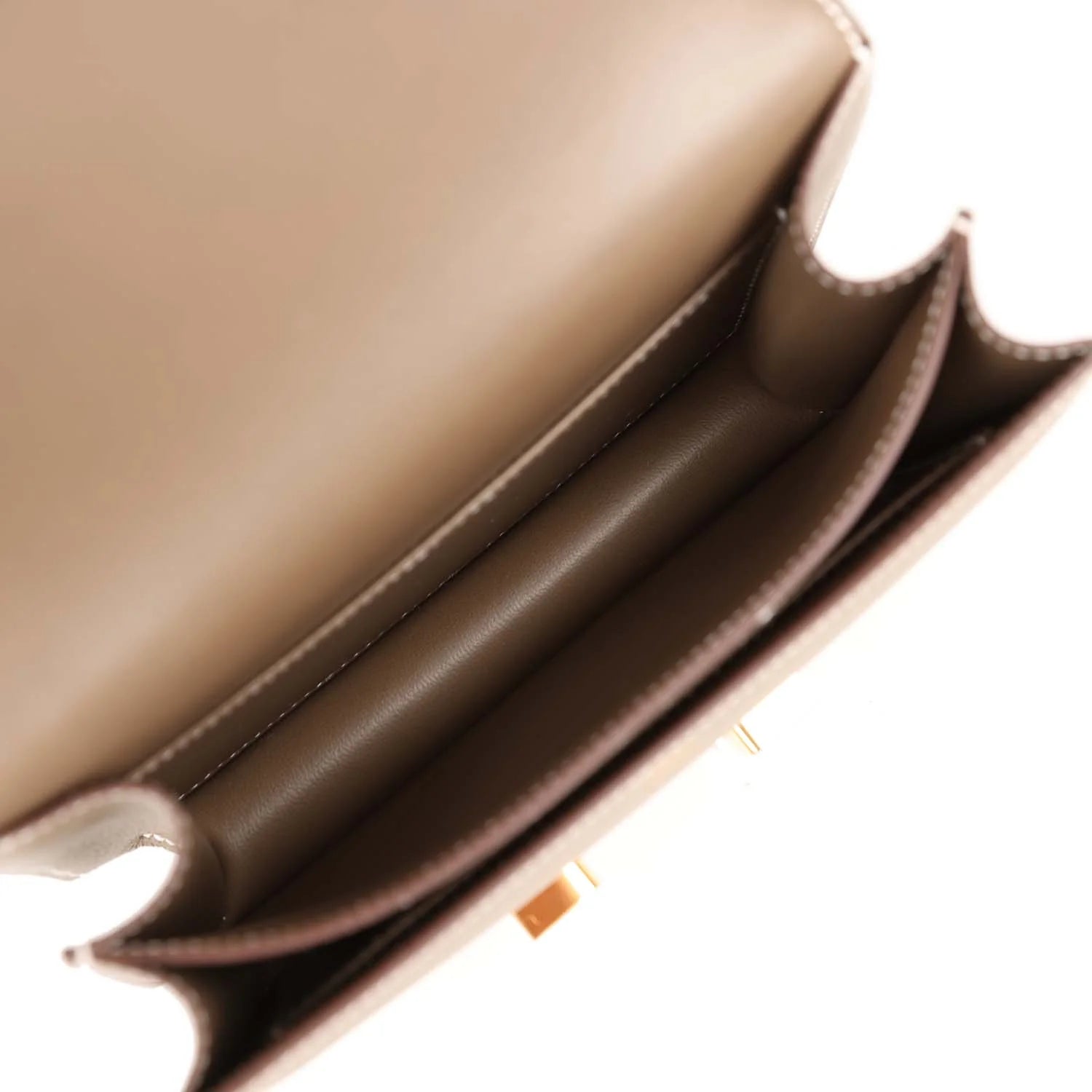 Constance 18 Etoupe Epsom Gold Hardware F14501