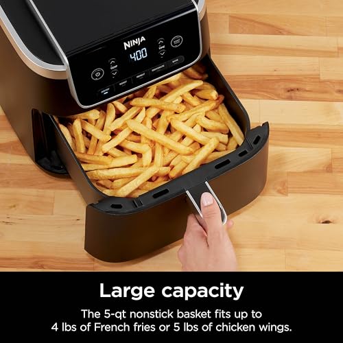Air Fryer 4-in-1 with 5 QT Capacity, Nonstick Basket & Crisper Plate V1873