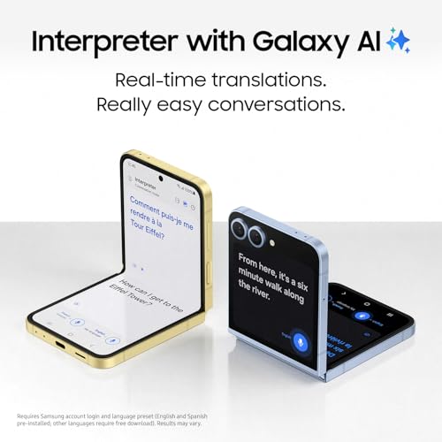 Galaxy Z Flip 6 AI Cell Phone, 256GB Unlocked Android Smartphone, Foldable Design U83954