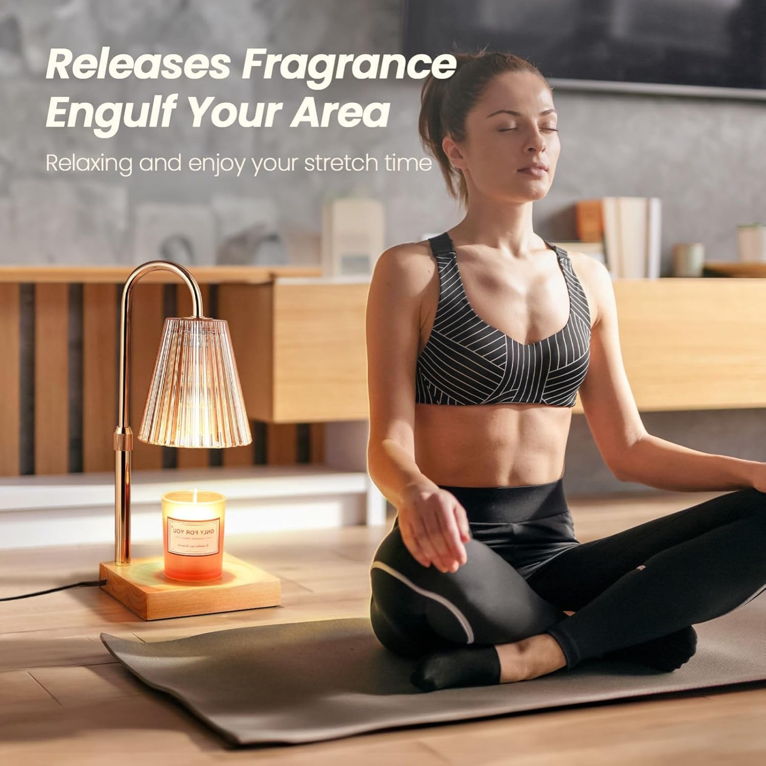 Dimmable Candle Warmer Lamp with Timer, Height Adjustable for Jar Candles G635