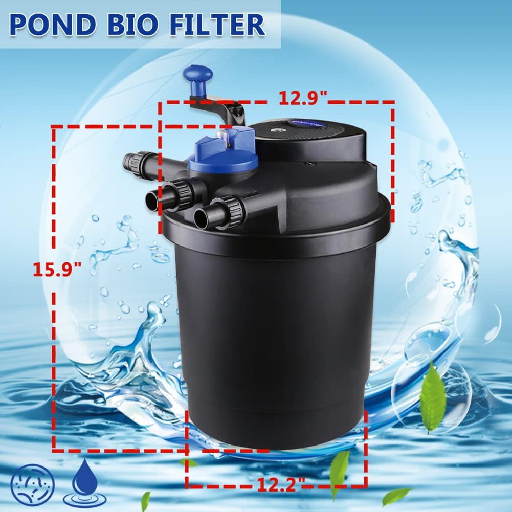 Pond Pressure Filter 1600 Gallons for Fishpond K51142