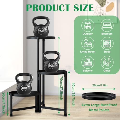 5 Tier Foldable Tall Plant Stand for Indoor Outdoor R6779