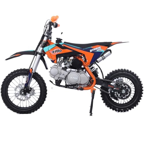 125cc Kids Dirt Bike with 4-Speed Semi-Automatic Transmission, 14"/12" Tires Q4204