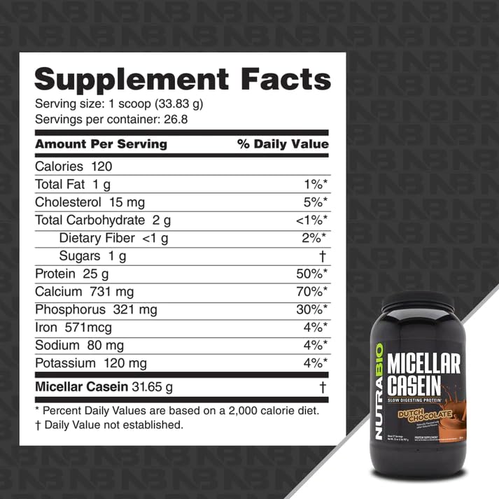 Micellar Casein Protein Powder, Alpine Vanilla, 2 lbs V297