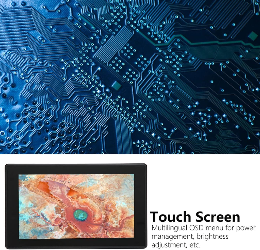 7-inch Capacitive Touch Screen Monitor with Tempered Glass M9546