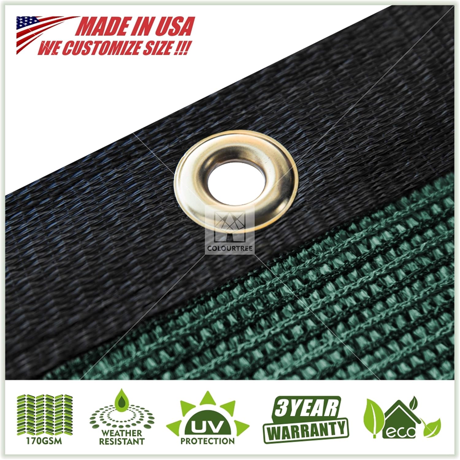 Green Fence Privacy Screen 8 x 50 ft Heavy Duty Shade Tarp V536