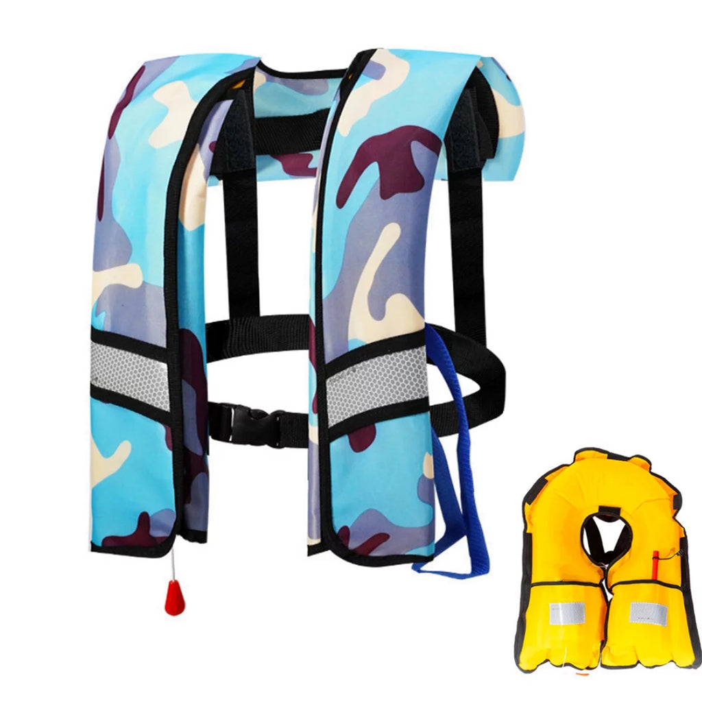 2 Pack Automatic Inflatable Life Jacket with Whistle for Boating Fishing Kayaking R381