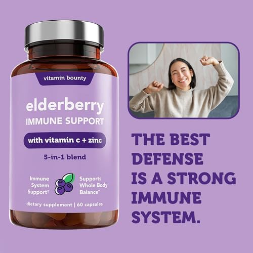 Organic Elderberry Capsules with Vitamin C, Zinc & Echinacea X626985