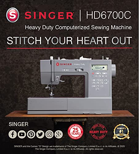 Heavy Duty Electronic Sewing Machine with 411 Stitch Applications N7420