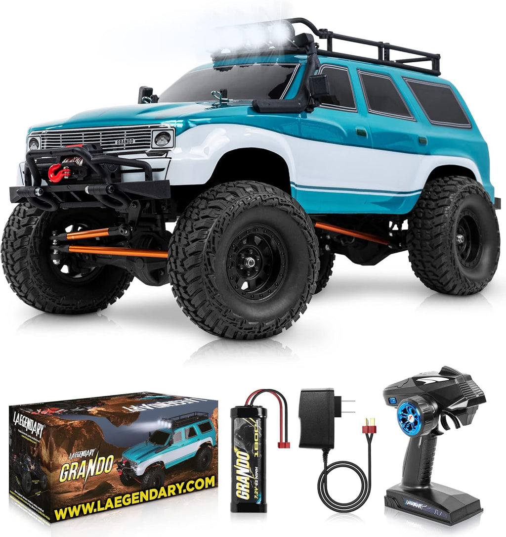 RC Crawler 4x4 Offroad Remote Control Truck for Adults and Kids, 1:10 Scale, Red Orange O875942