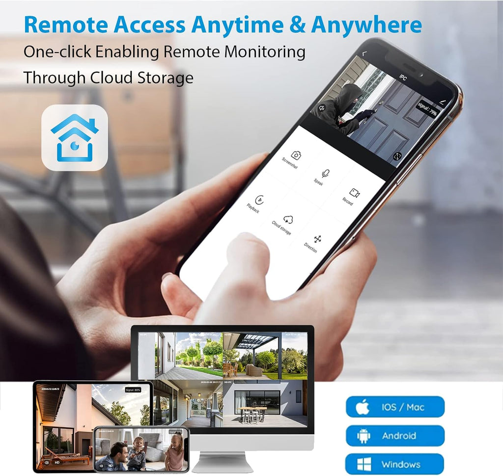 Wireless Security Camera System with 1TB Hard Drive and Two-Way Audio Y238