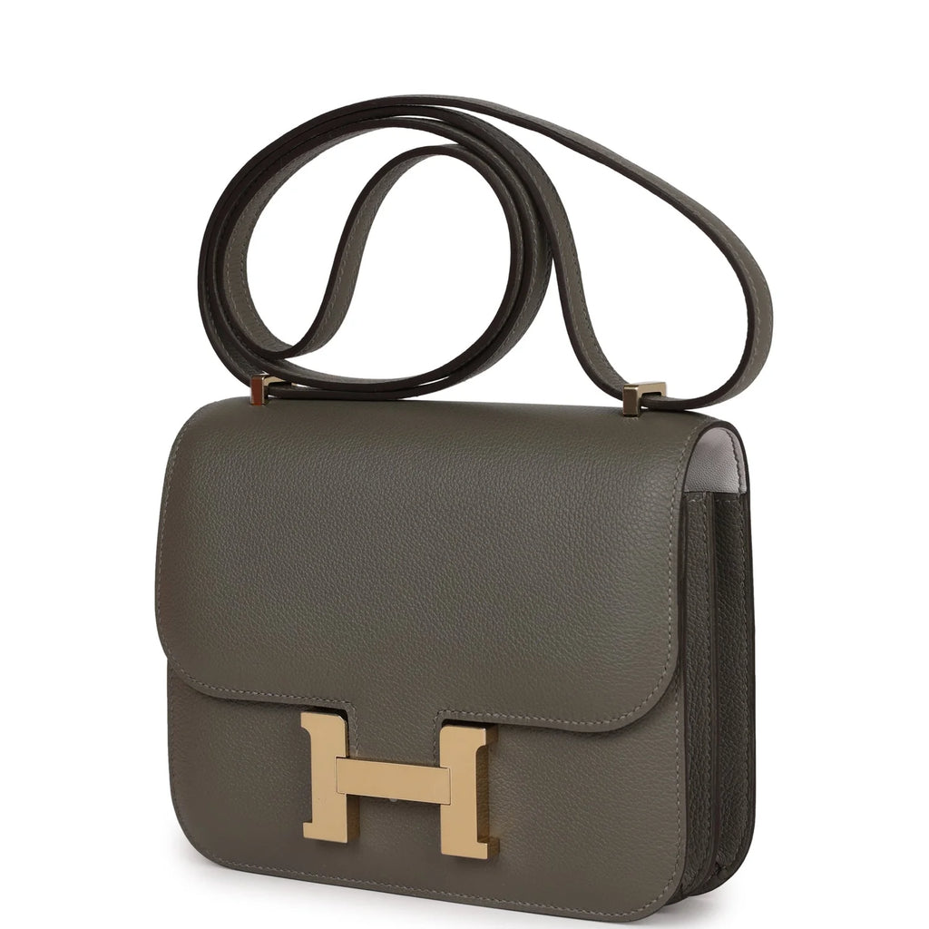 Constance 18 Gris Meyer Verso Evercolor Leather Bag B945