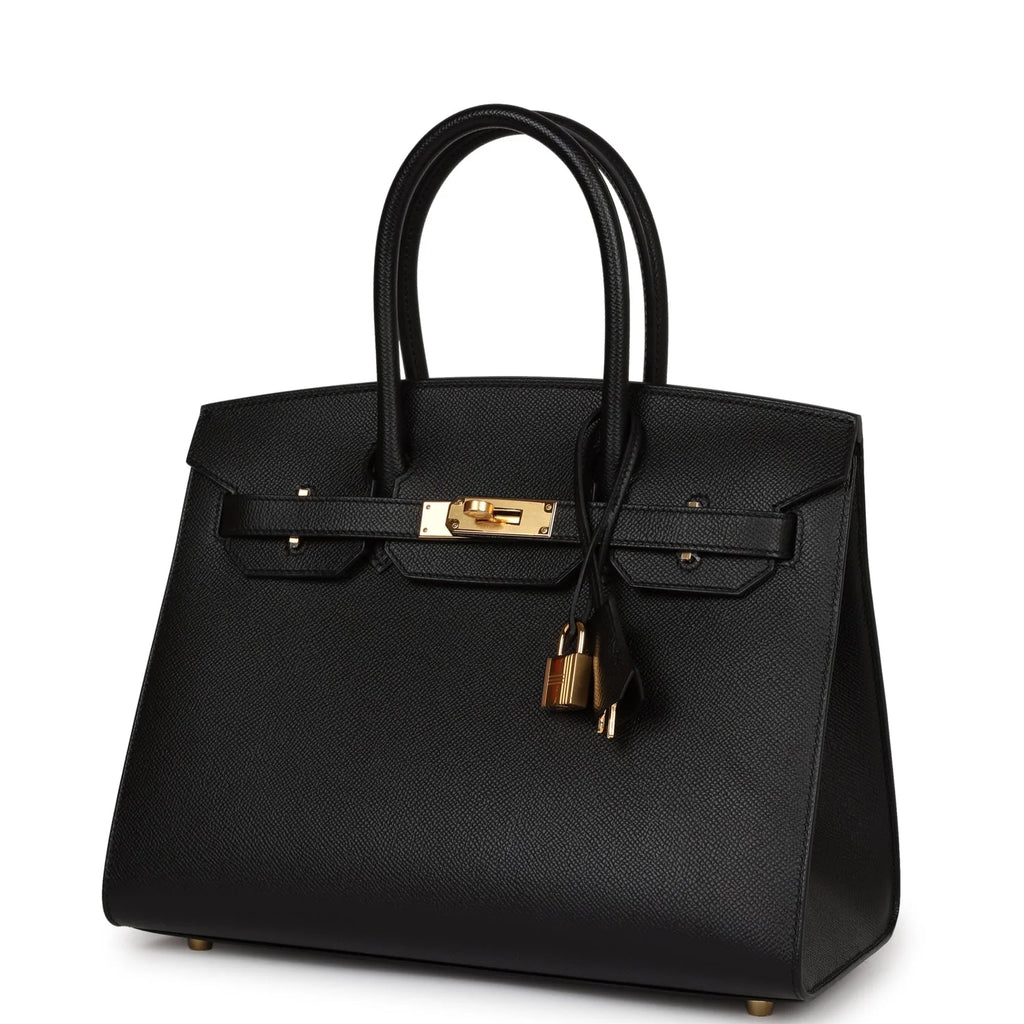 Black Epsom Leather Tote Bag F779
