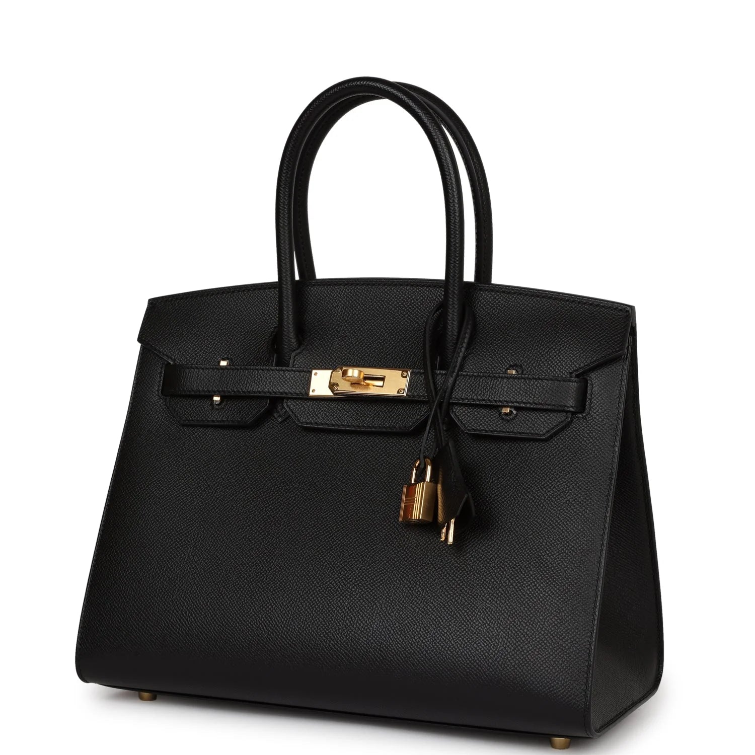 Black Epsom Leather Tote Bag F779