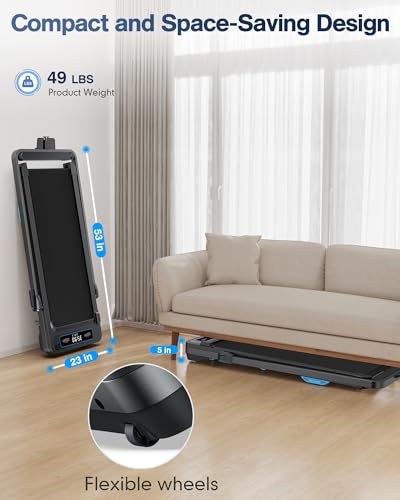 2 in 1 Smart Walking Pad Treadmill with 300lbs Capacity I1109