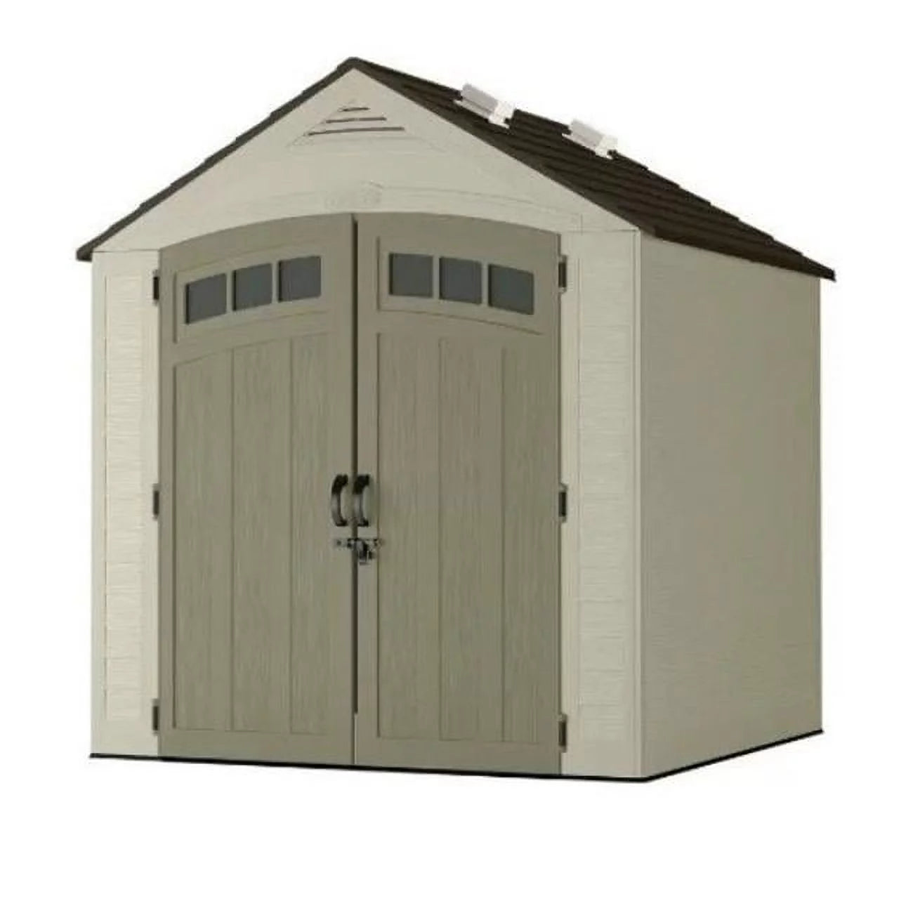 7 x 7 ft. Vista Resin Storage Shed, Beige - Radiant Selections