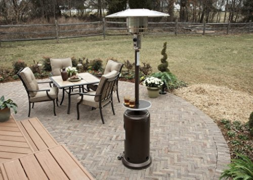 Tall Patio Heater, Hammered Bronze Finish U13618