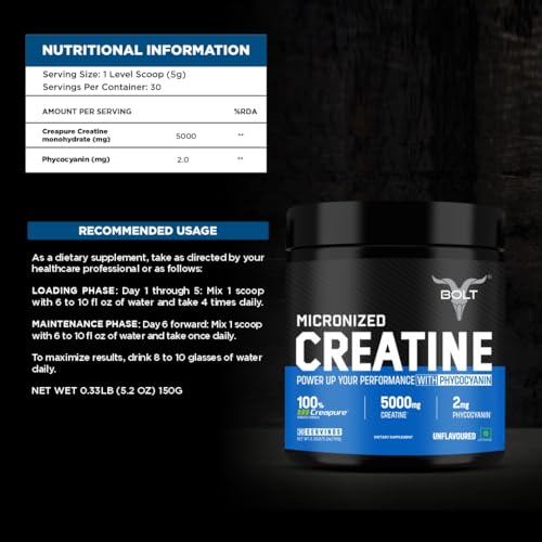 Creatine Monohydrate Powder, Orange Flavor, 30 Servings S632809