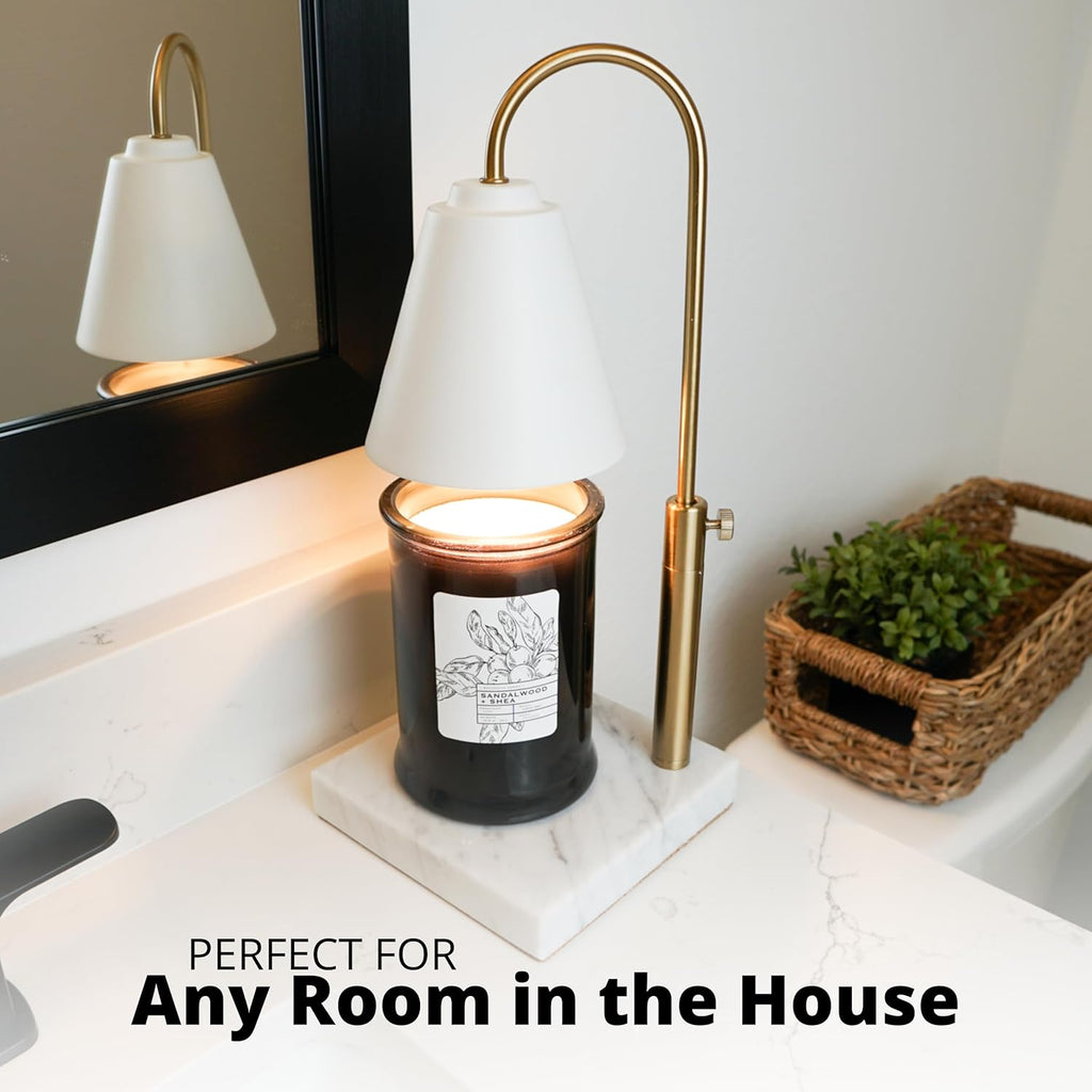 Candle Warmer Lamp with Dimmer, Marble Base, for Living Room S716
