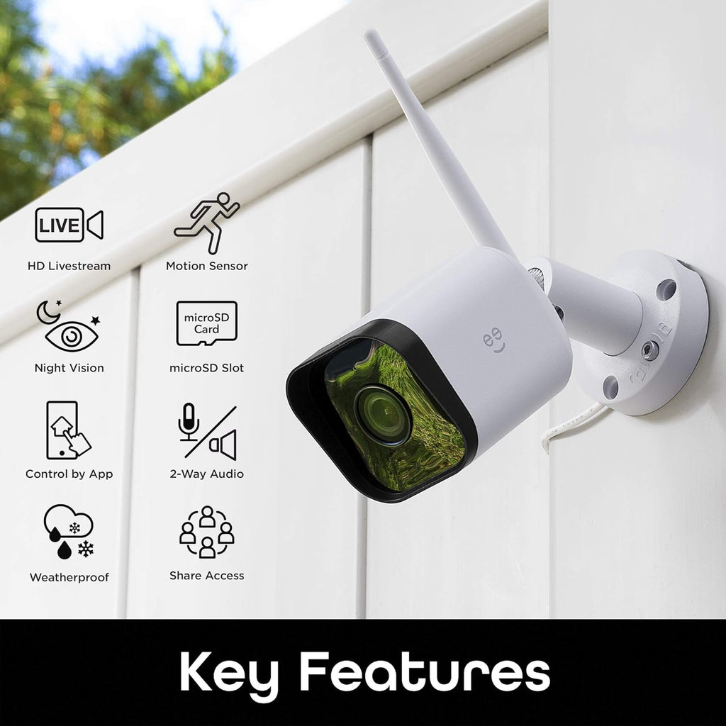 Outdoor Security Camera 2 Pack, 1080p WiFi IP66 Weatherproof with Night Vision and Motion Detection G79650