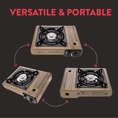 Propane or Butane Dual Fuel Portable Camping Stove with Carrying Case N959655