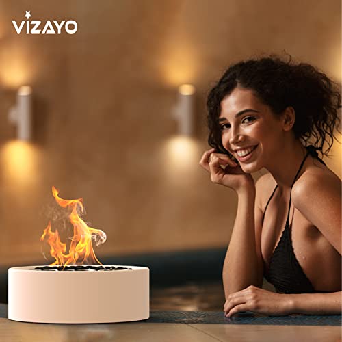Tabletop Fire Pit for Patio, Indoor Outdoor Fireplace Bowl N8454
