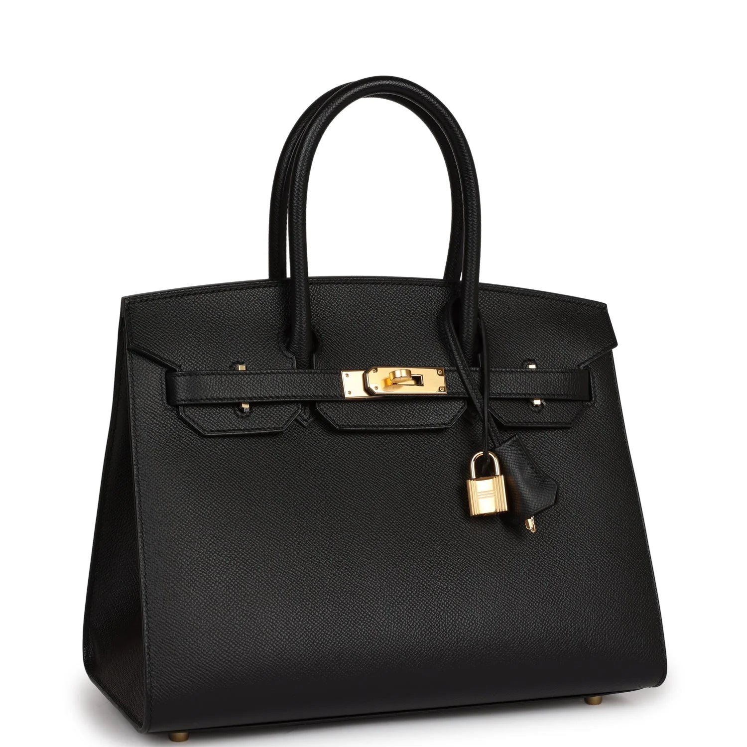 Black Epsom Leather Tote Bag F779