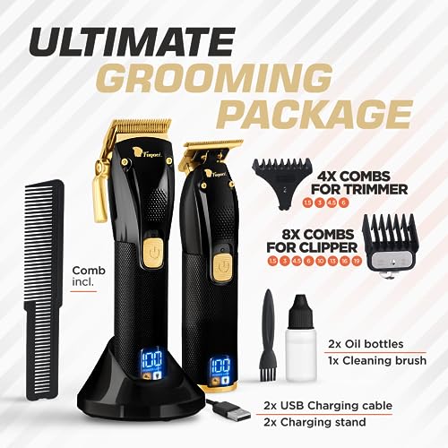 Professional Hair Clippers for Men, Cordless Trimmer Set with Precise Cutting U595966