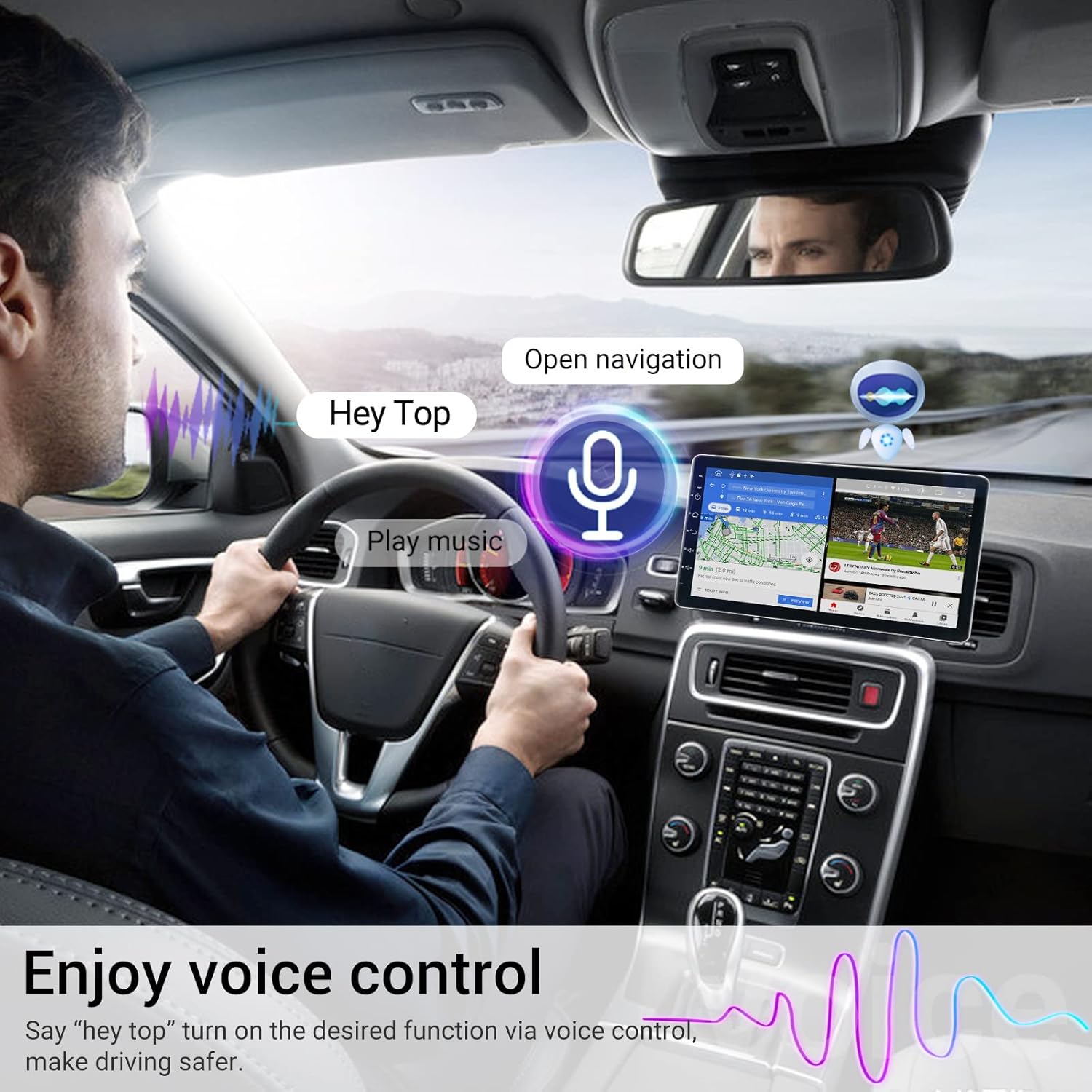 Car Stereo Bluetooth Radio with Carplay Android Auto Touch Screen Z540278