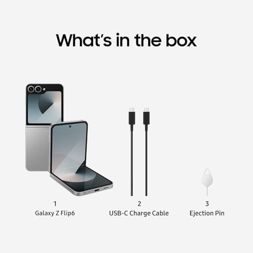 Galaxy Z Flip 6 AI Cell Phone, 256GB Unlocked Android Smartphone, Foldable Design U83954