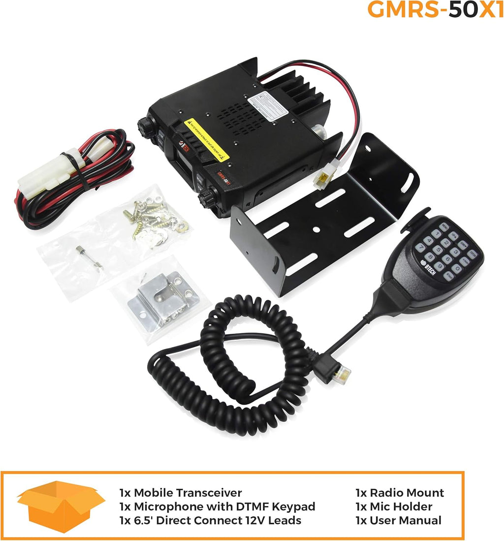 GMRS Two-Way Radio with Repeater Capability and Dual Band Scanning Receiver Q9318