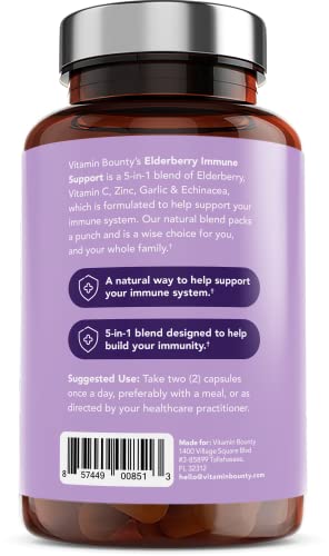 Organic Elderberry Capsules with Vitamin C, Zinc & Echinacea X626985
