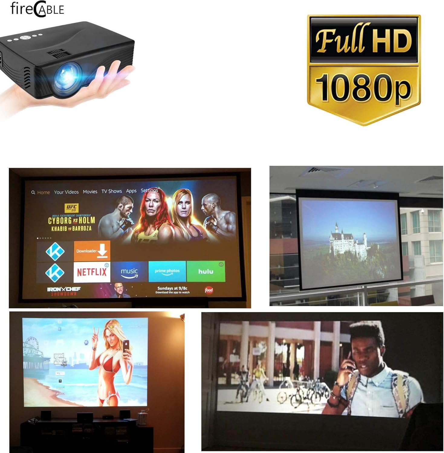 2K Projector for Streaming Sticks and Gaming Consoles X445096