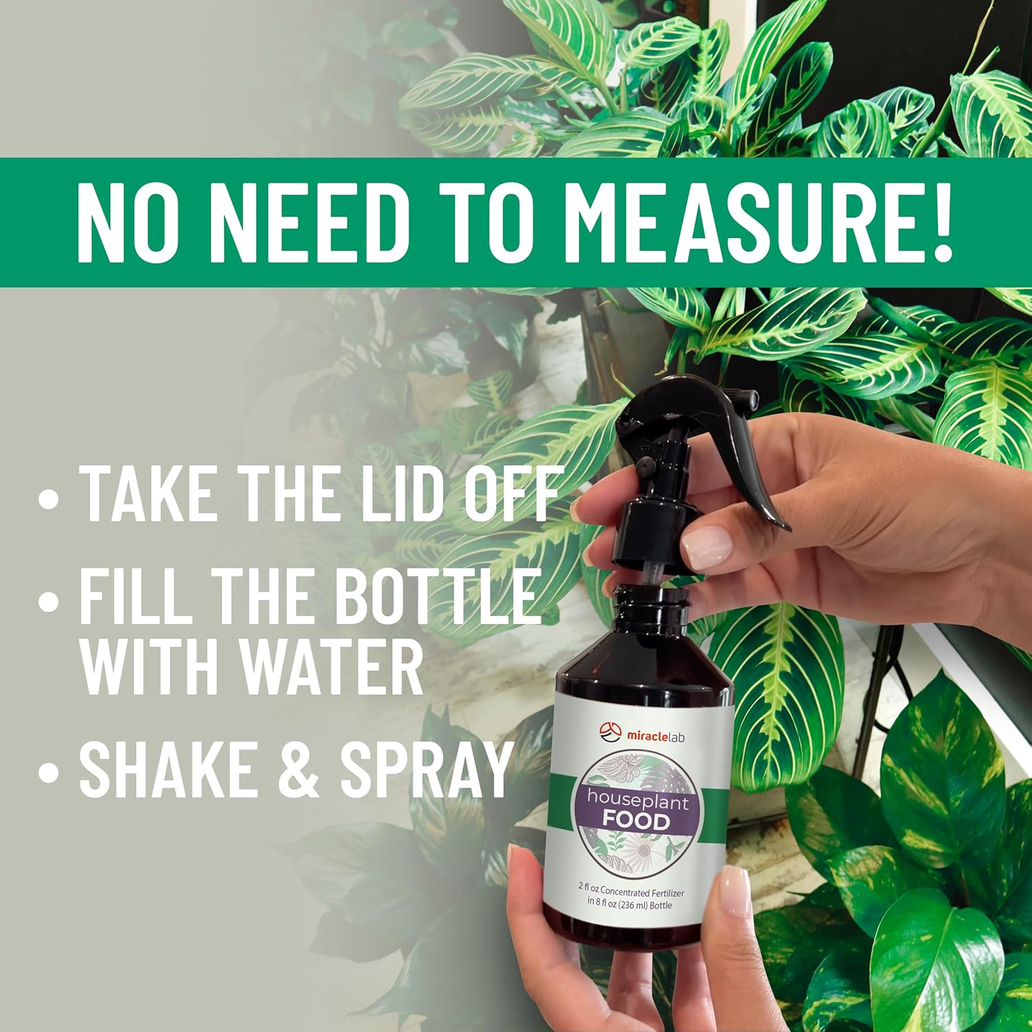 Liquid Houseplant Fertilizer with Natural Organic Ingredients, 2 oz Concentrated X538