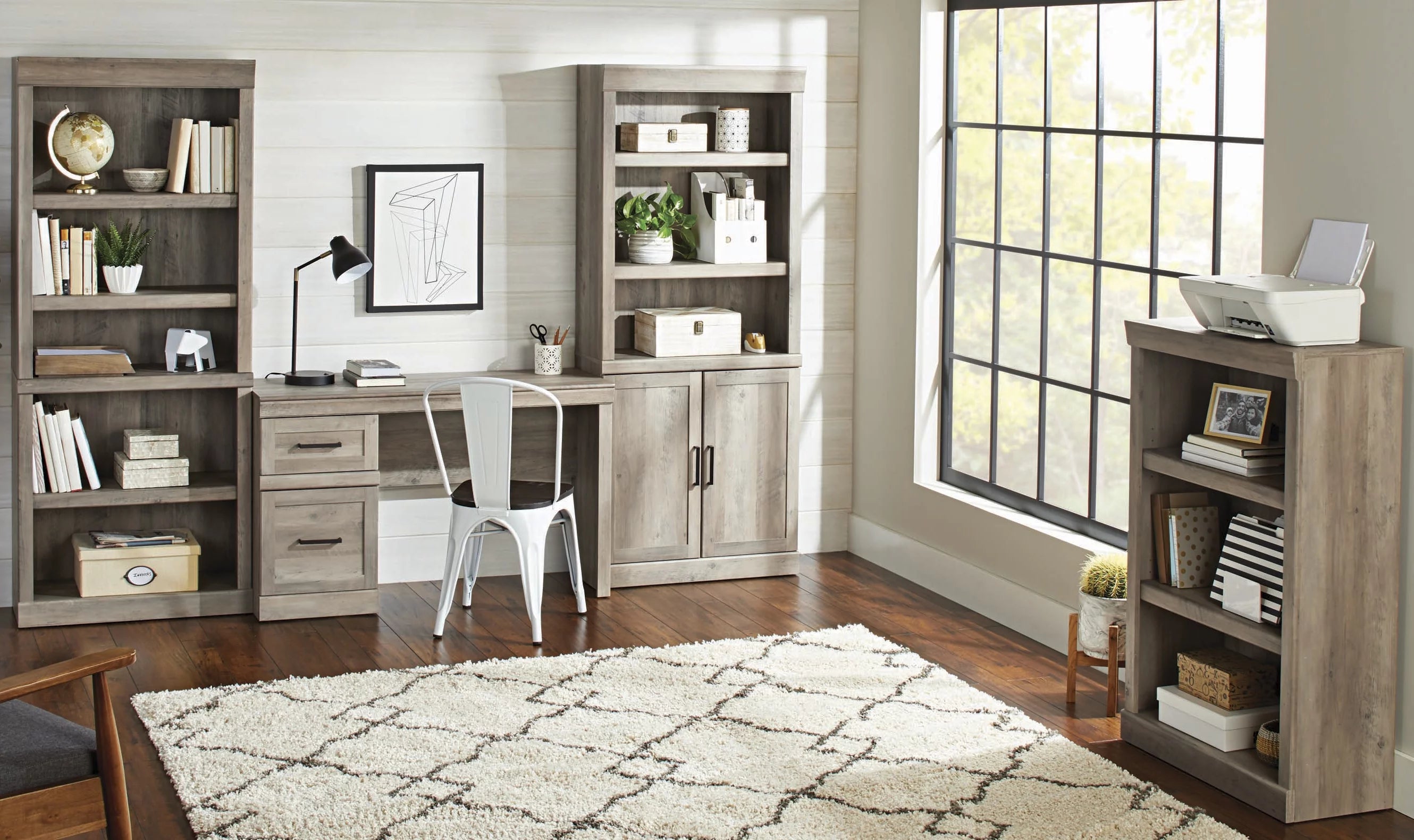 5 Shelf Bookcase, Rustic Gray L840