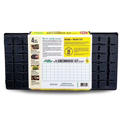 Seed Starting Tray Kit, 72 Cell with Peat Pellets, 2 Pack F545239