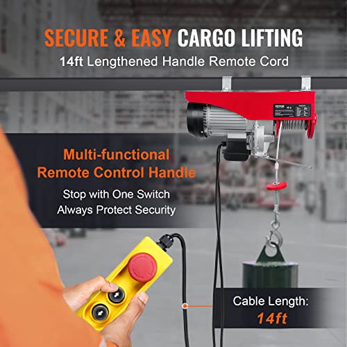 Electric Hoist 110V with Remote Control for Warehouse and Factory Lifting Q1997