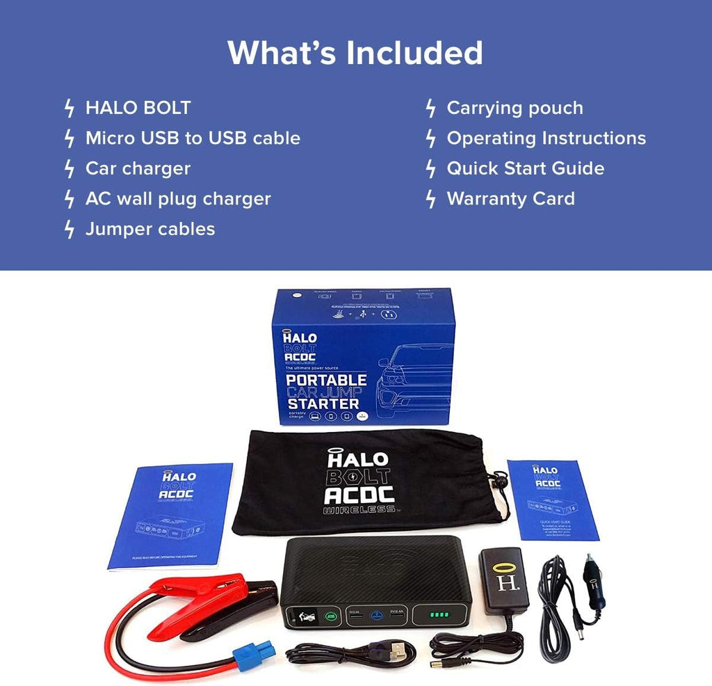Wireless Laptop Power Bank 44400 mWh Portable Charger with AC Outlet and Car Jump Starter U275912