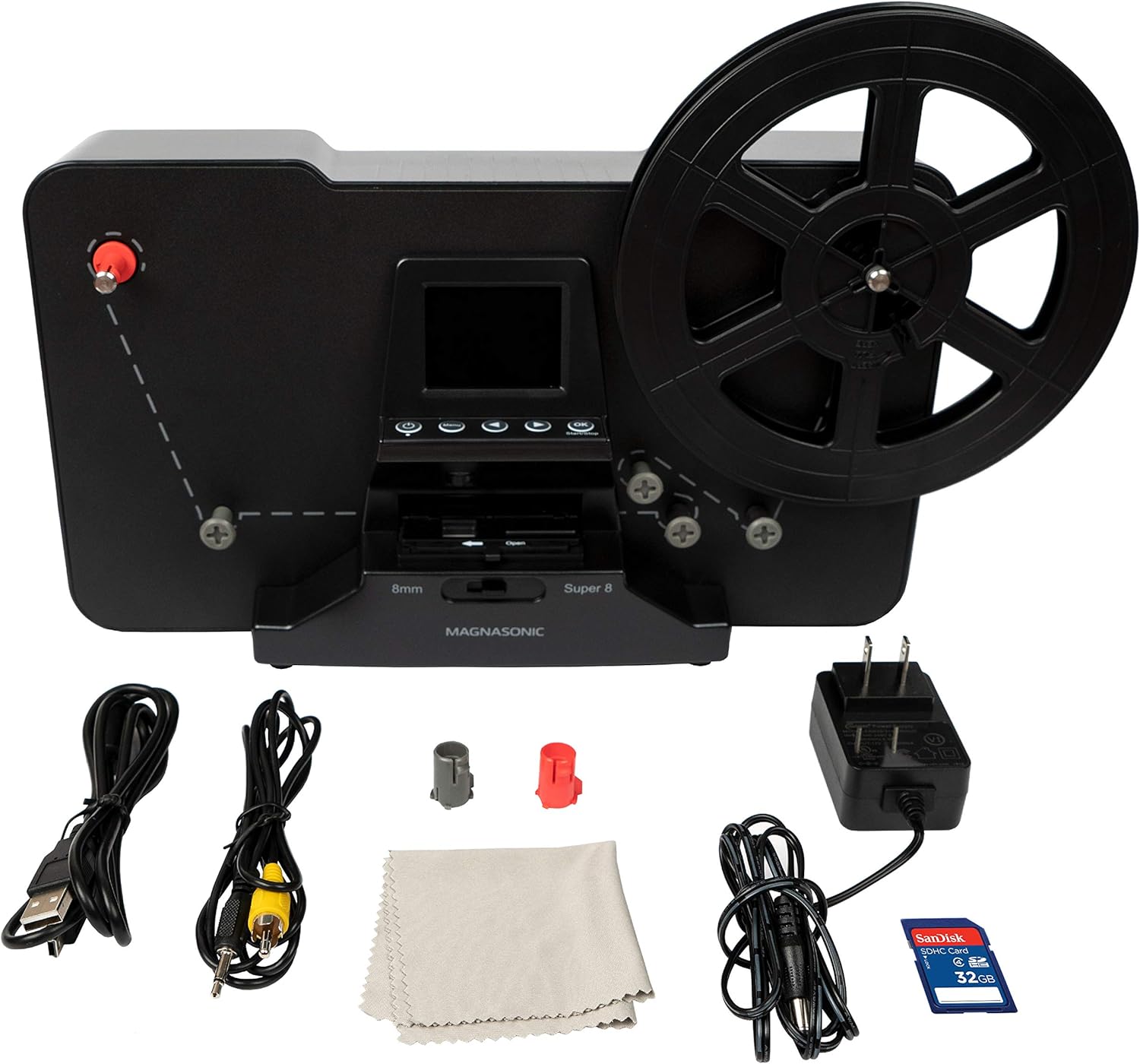 8mm Film Scanner with 2.3 Screen for Digitizing Movie Reels L9410