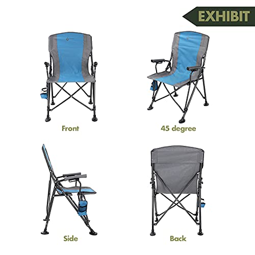 Heavy-Duty Folding Camping Quad Chair with Carrying Bag and Cup Holder F9543