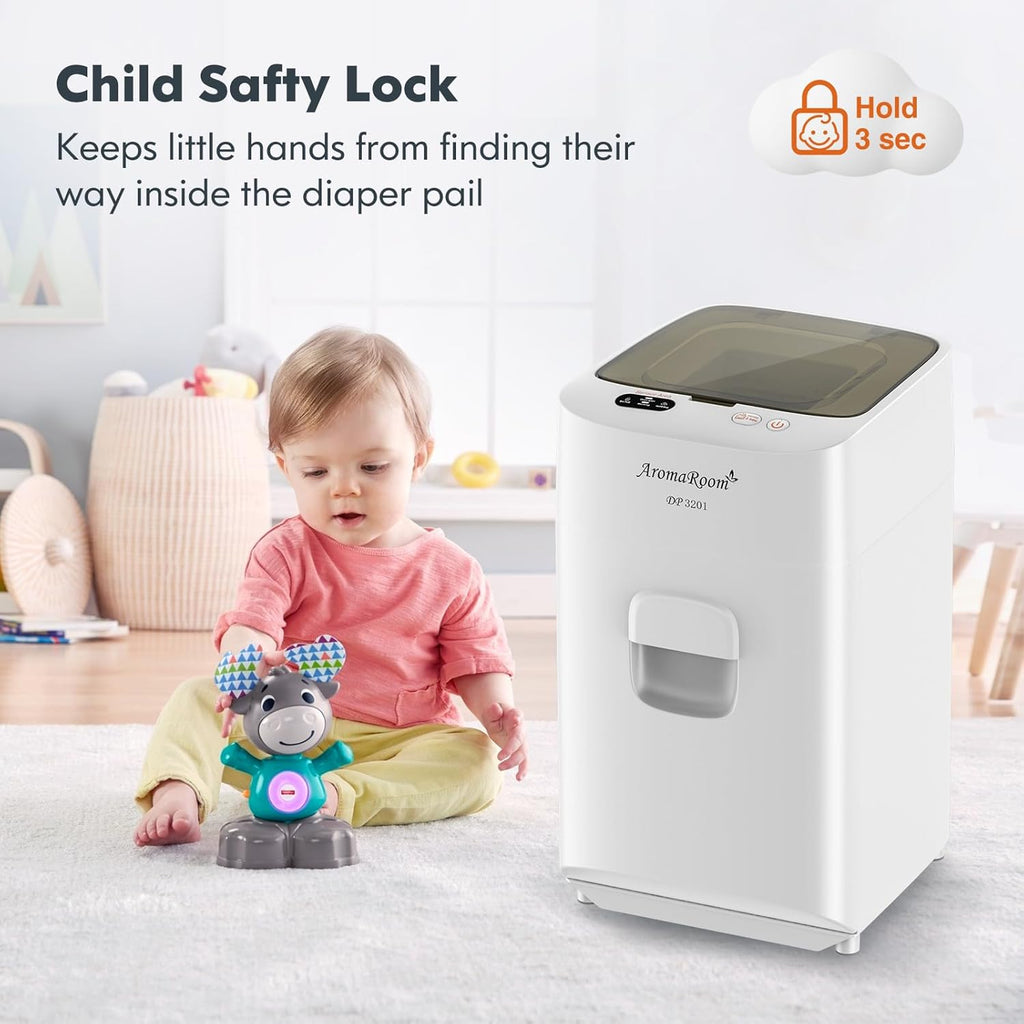 Diaper Pail Odor-Locking, Individually Sealed Baby Diaper Pail Smart Trash Can P469