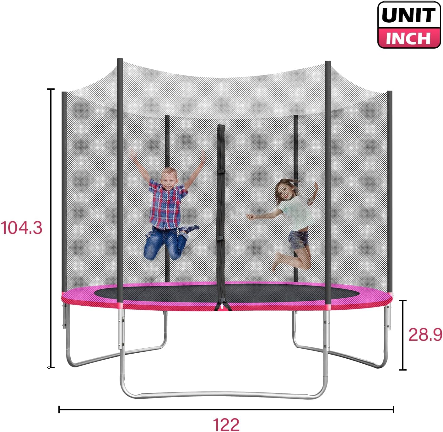 Trampoline with Enclosure for Kids and Adults, 10FT B188730